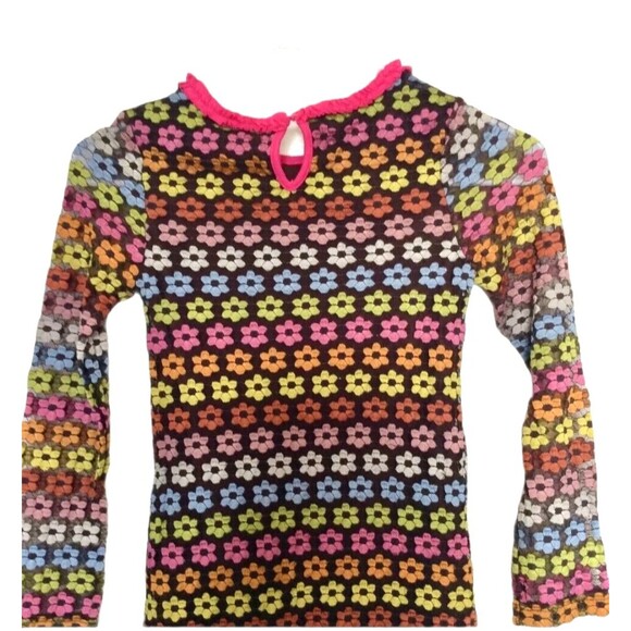 Emily Rose Girls Dress Size 8 Floral Ruffle  Mesh Colorful Back to school Winter - Picture 4 of 12